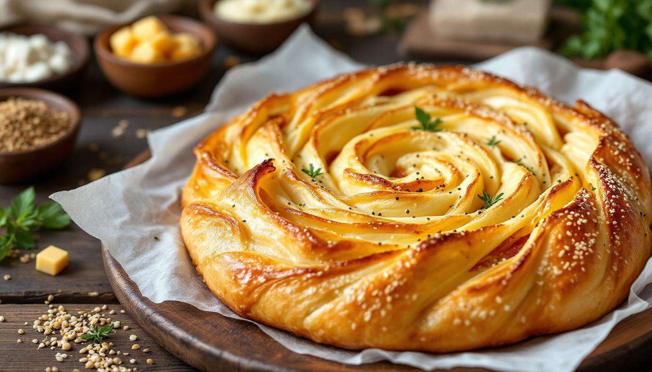 Girandola di sfoglia al camembert: l’antipasto caldo che si prepara in pochi minuti