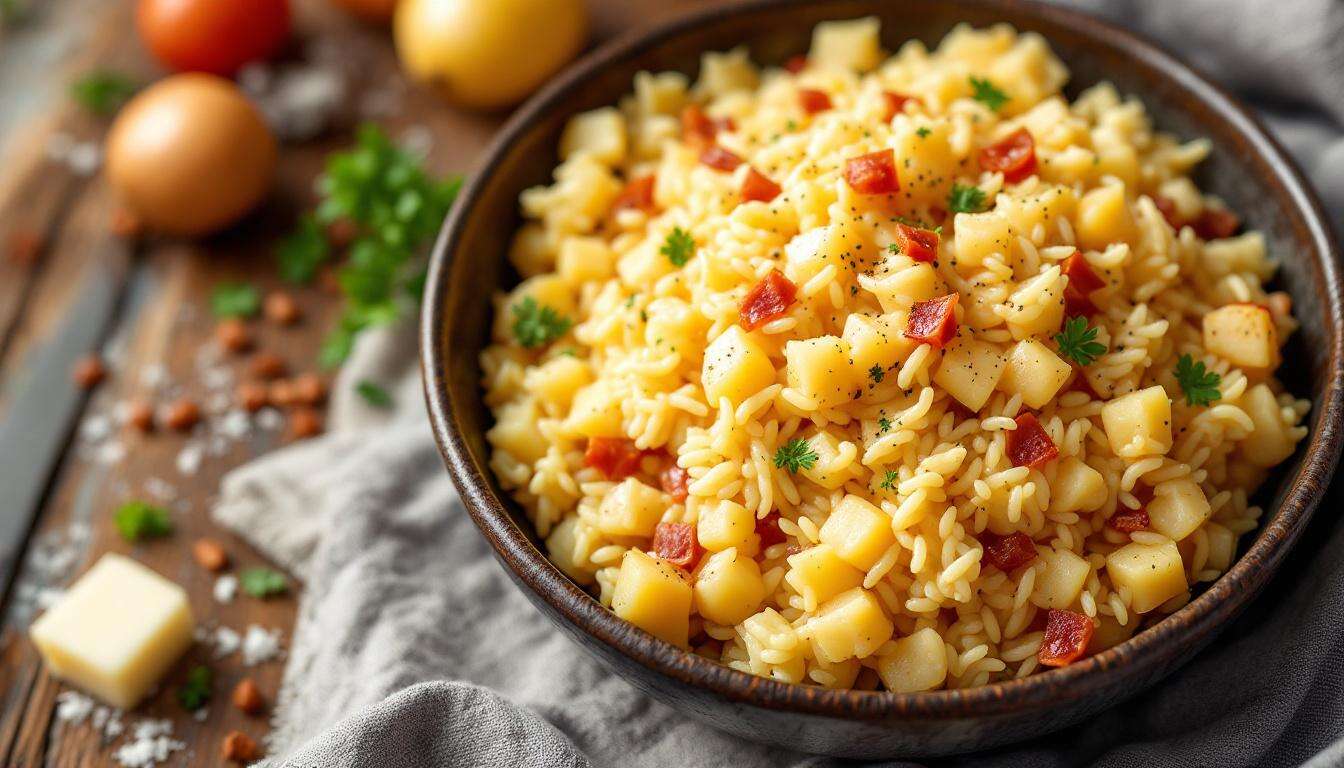 Riso e patate cremoso: la ricetta di casa pronta in una sola pentola