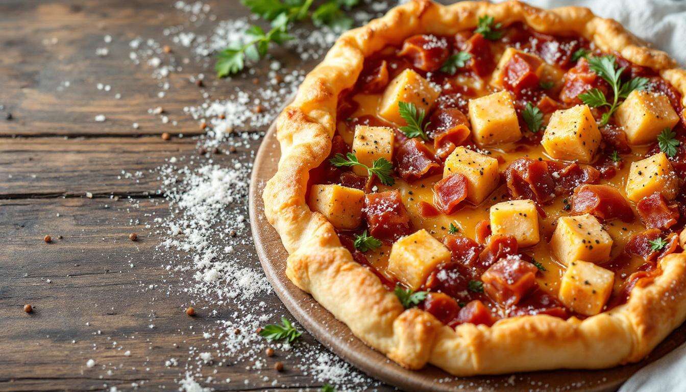 La torta salata con pancetta e scamorza: un mix di sapori intensi e irresistibili