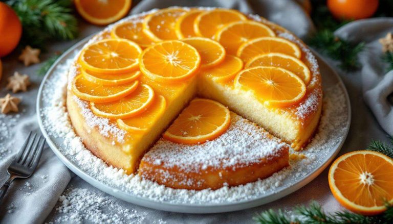 La torta all’arancia rovesciata diventa il dolce delle feste: servila con pandoro e panettone