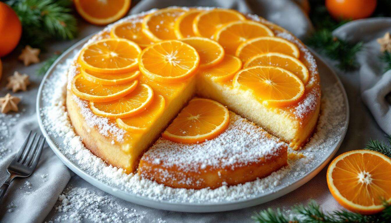 La torta all’arancia rovesciata diventa il dolce delle feste: servila con pandoro e panettone