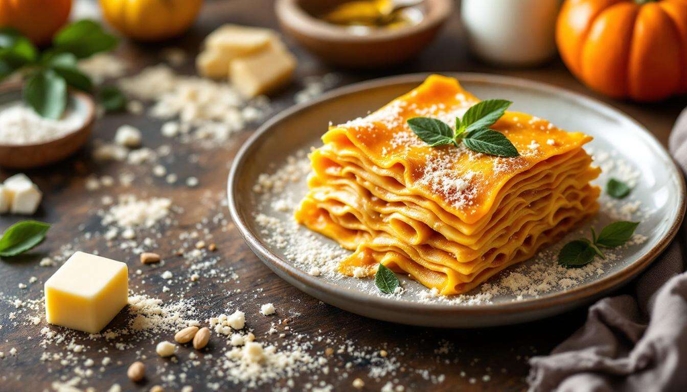 Lasagne alla zucca cremose e dorate, profumate alla salvia e perfette per l’autunno