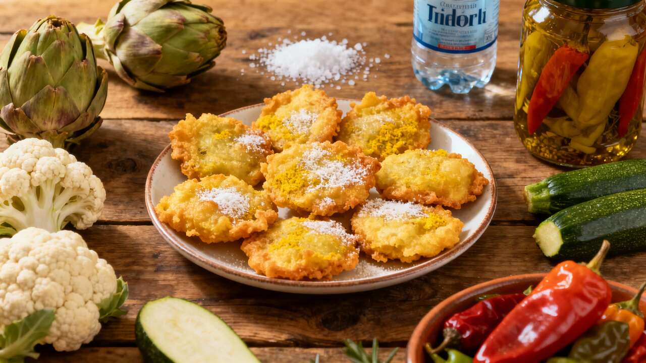 Con poche verdure preparo frittelle pastellate perfette: a Natale spariscono subito