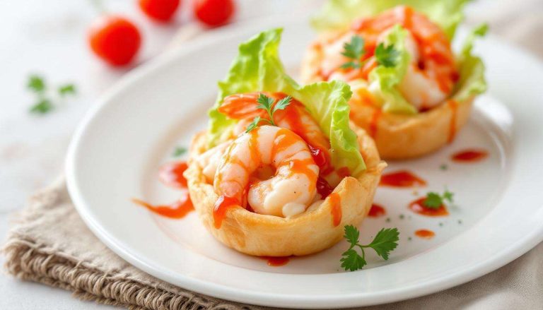 Cocktail di gamberetti nei cestini di sfoglia: antipasto elegante e facile