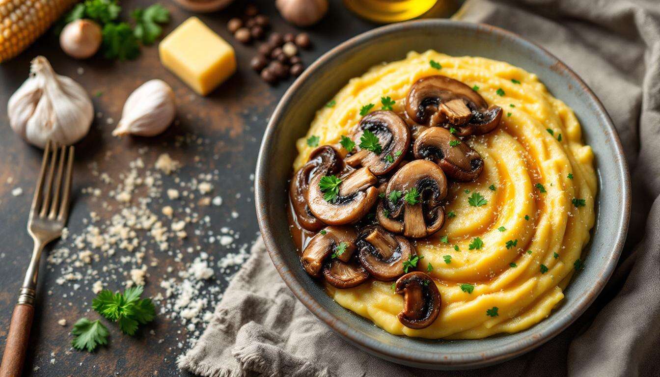 Polenta e funghi cremosa: la ricetta calda e semplice da fare anche in settimana