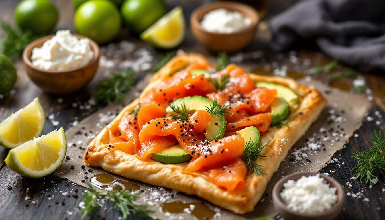 Sfoglie con salmone e avocado: antipasto facile e veloce