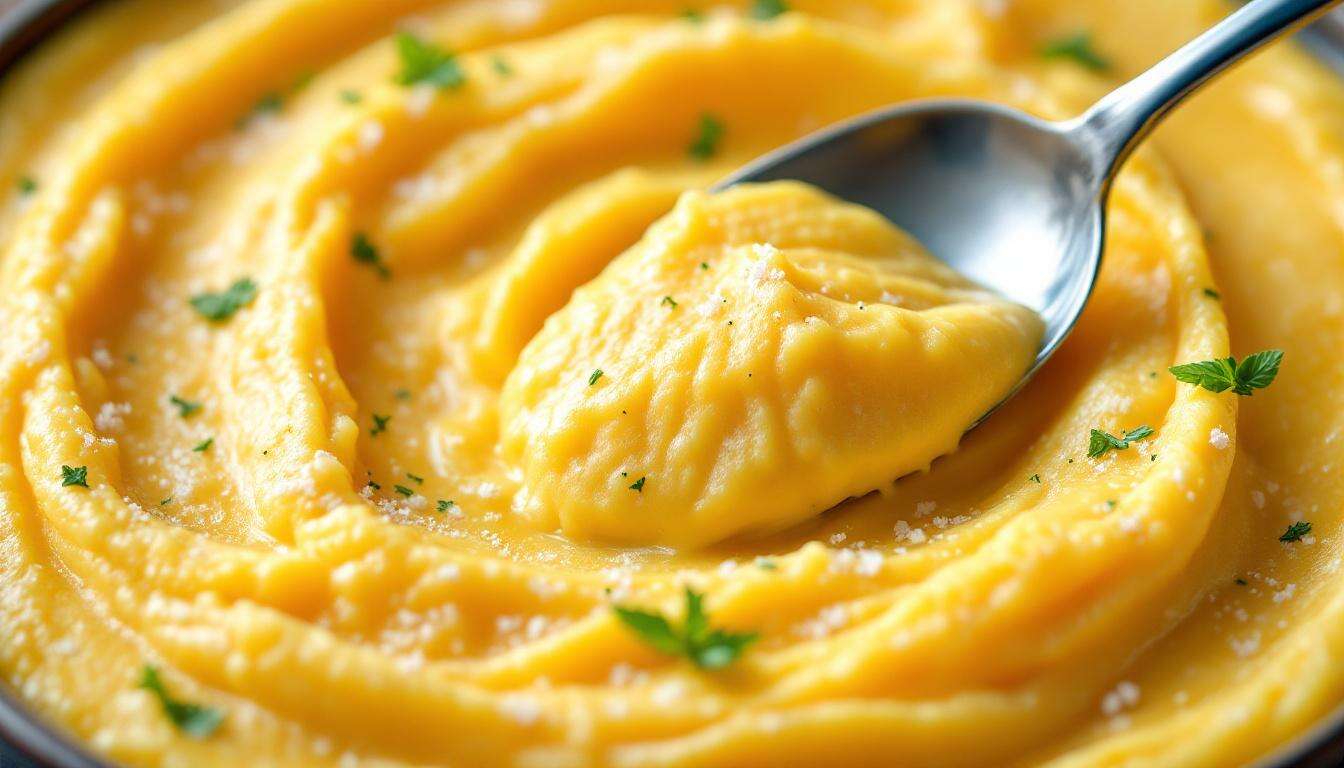 Polenta concia, fatta con formaggio fuso e cucchiaio che affonda: la consistenza giusta è un attimo o un disastro