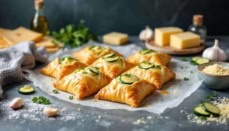 Fagottini di pasta sfoglia ripieni di zucchine e scamorza: idea veloce per la cena