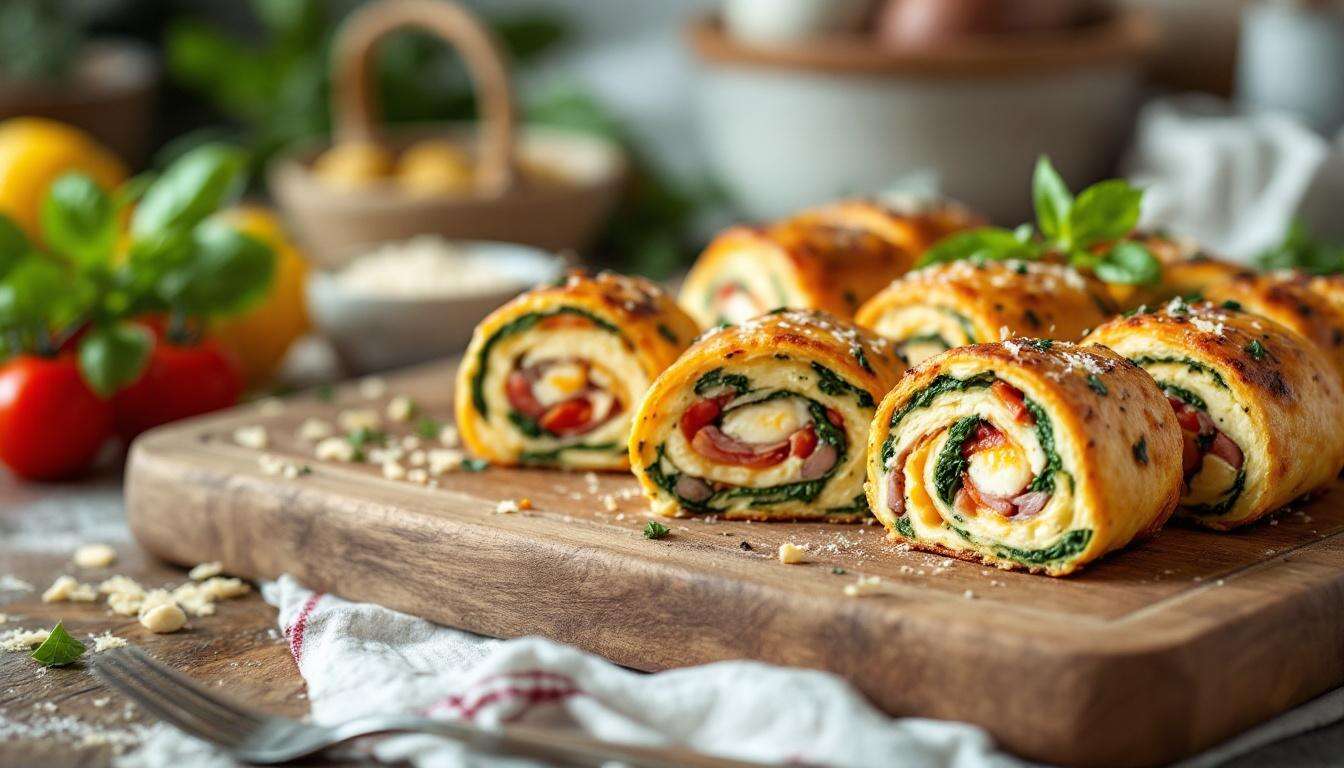 Rotolini di frittata al forno: 5 ripieni facili per un buffet ordinato