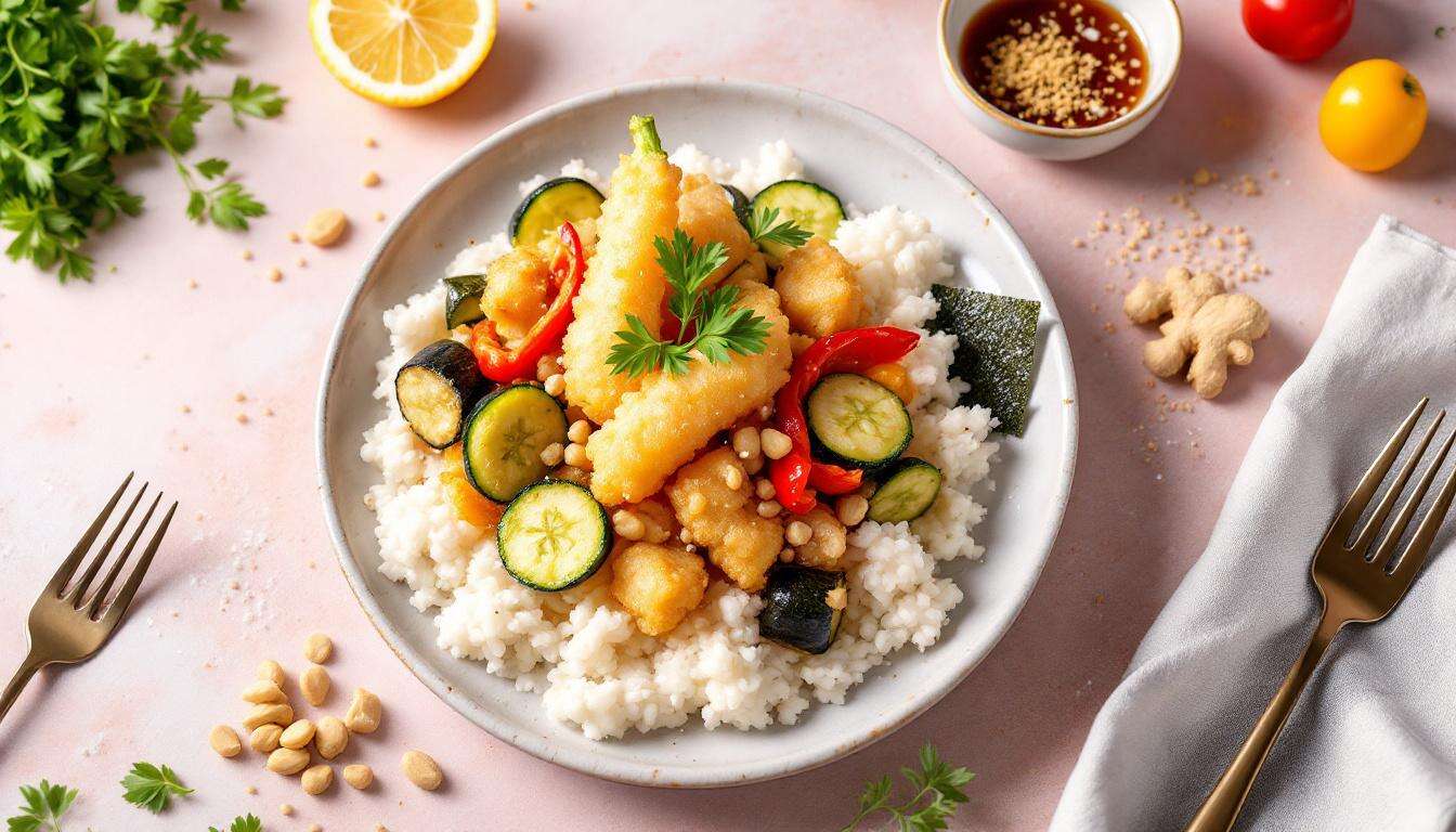 Tempura mista di baccalà mantecato e verdure