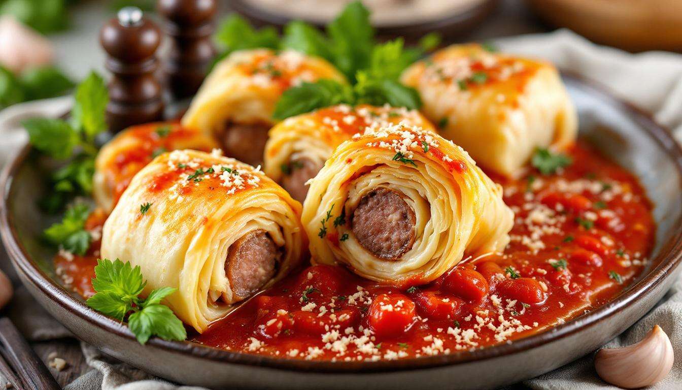 Involtini di verza con salsiccia e provola: il trucco per farli compatti e filanti