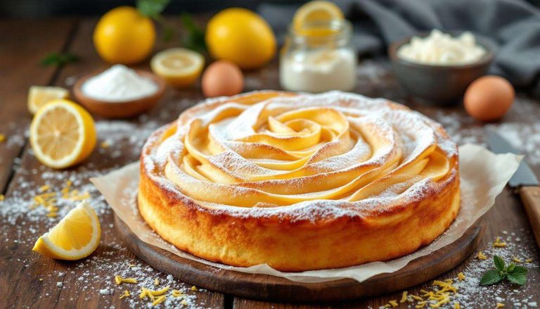 TORTA SFOGLIATELLA AL LIMONE con ricotta e pasta frolla