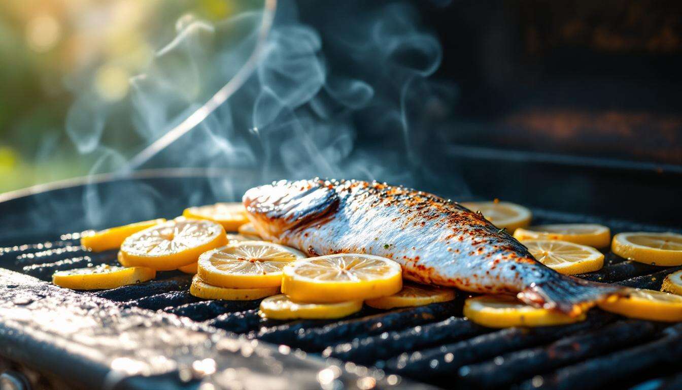 Il trucco per non far attaccare il pesce alla griglia: mettilo su un letto di limoni