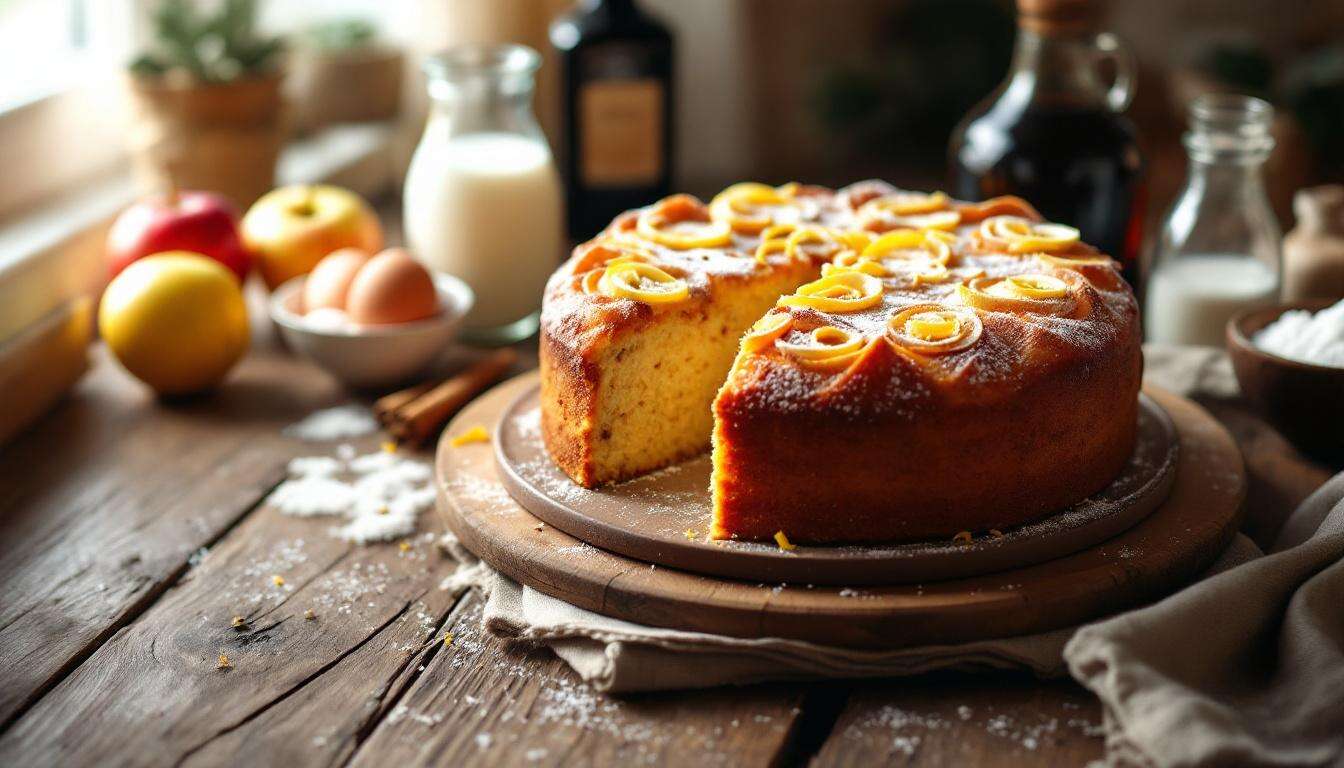 Torta di mele Mamma Rosa: alta, morbida e profumata (con un tocco di rum)