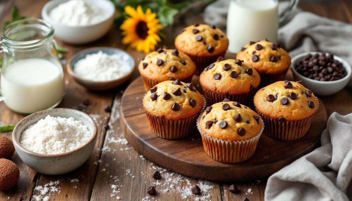 Muffin con gocce di cioccolato soffici: l’impasto semplice che lievita sempre bene