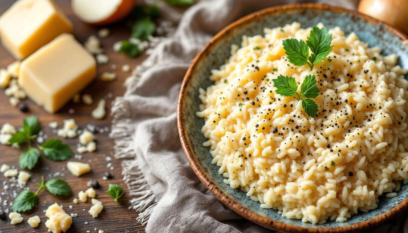 Risotto ai 4 formaggi cremosissimo: la mantecatura facile che viene sempre bene