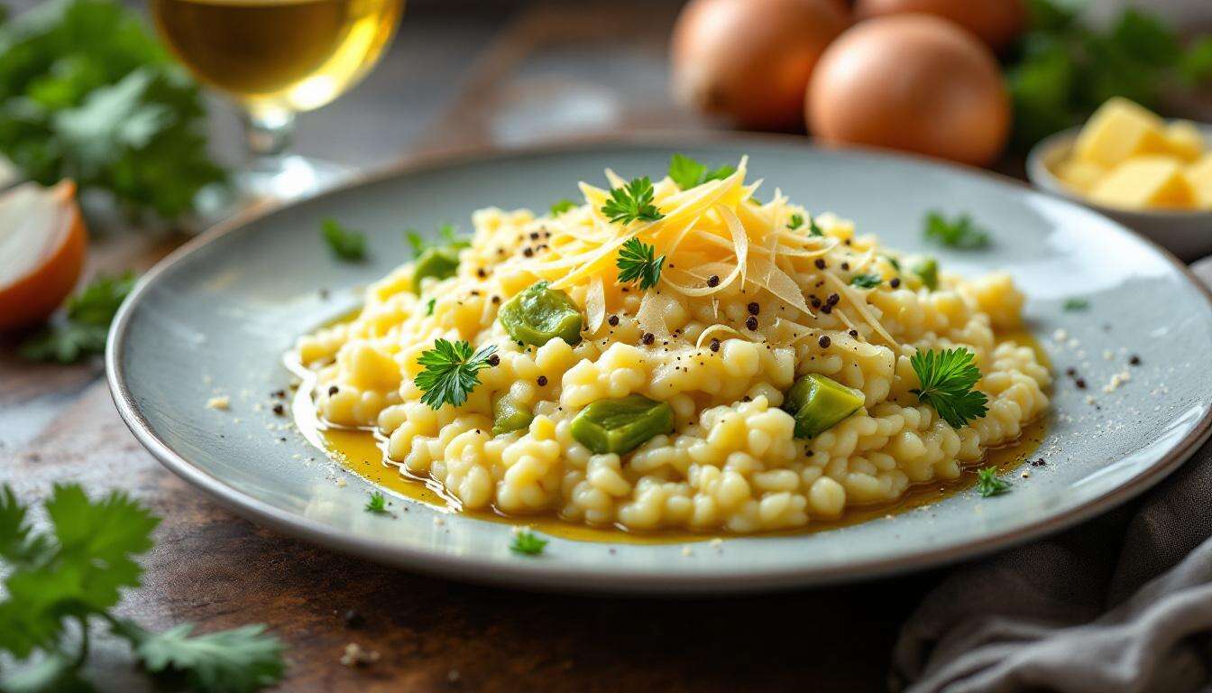 Risotto carciofi e bottarga: cremoso e sapido, con la bottarga aggiunta all’ultimo