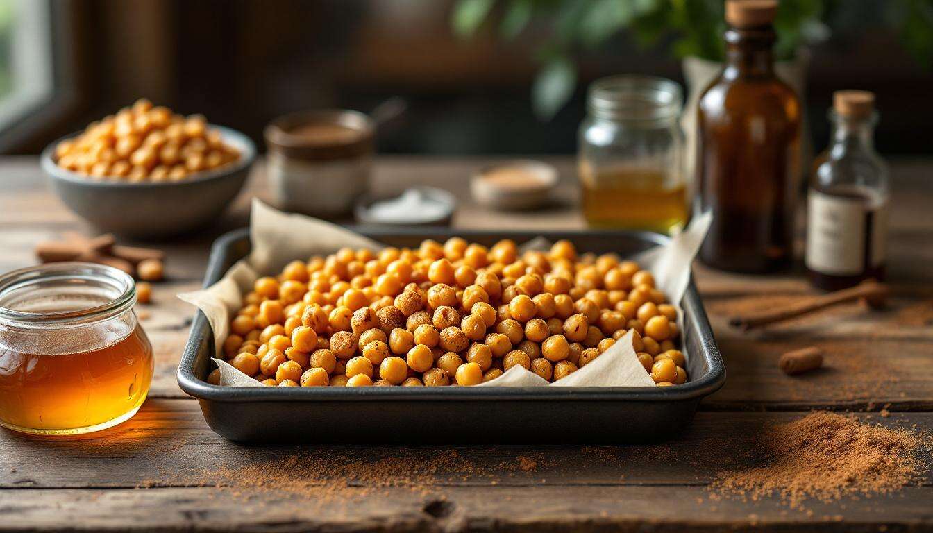 Ceci croccanti al miele in forno: lo snack dolce veloce che fa subito “crunch