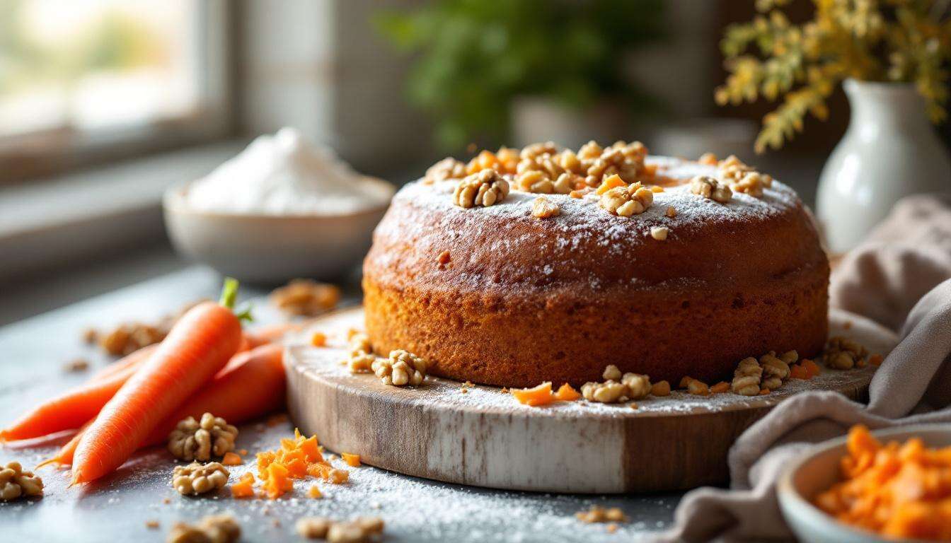 Torta carote e noci morbida e profumata: il dolce facile per colazione o merenda