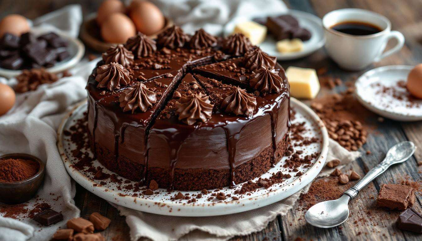 Torta double chocolate: cacao e fondente per una fetta umida e intensa