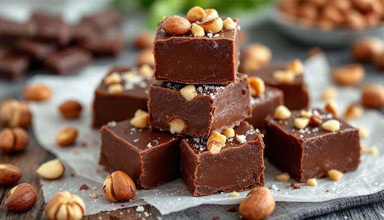 Fudge al cioccolato e nocciole: cremoso, pronto in pochi minuti e perfetto a quadrotti