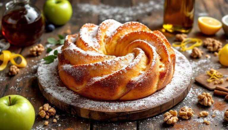 Ciambellone al mosto con mele e noci: soffice e profumato, perfetto in autunno