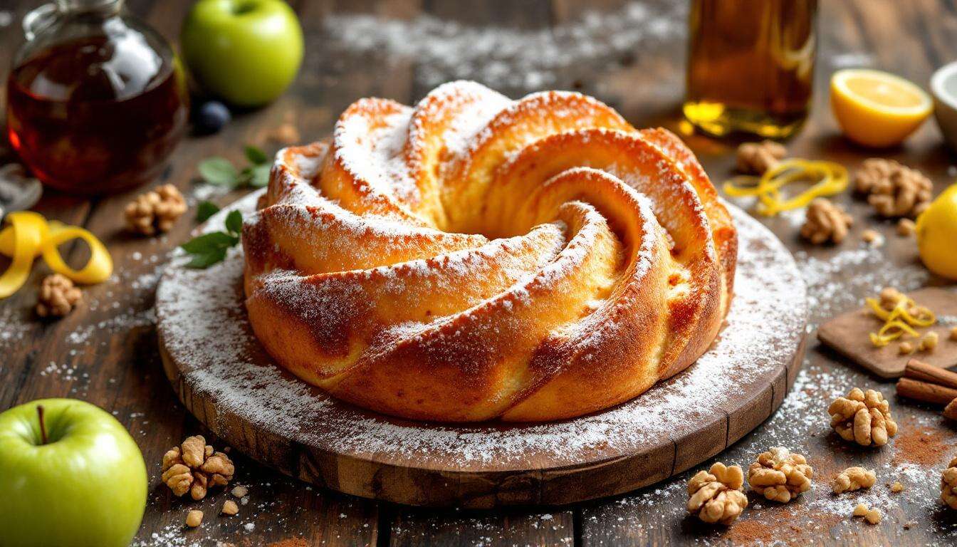 Ciambellone al mosto con mele e noci: soffice e profumato, perfetto in autunno