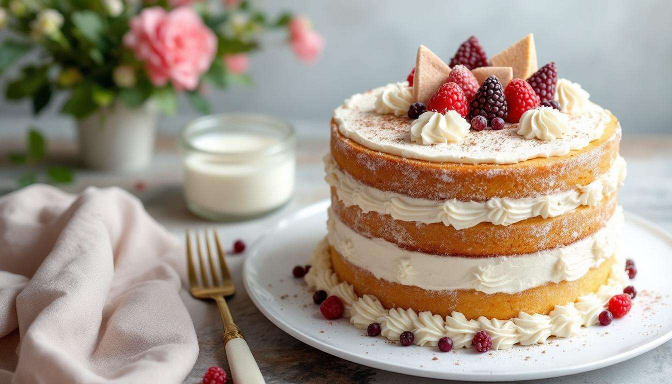 Torta di compleanno per la nonna: pan di Spagna alto e doppia crema (anche al cacao)