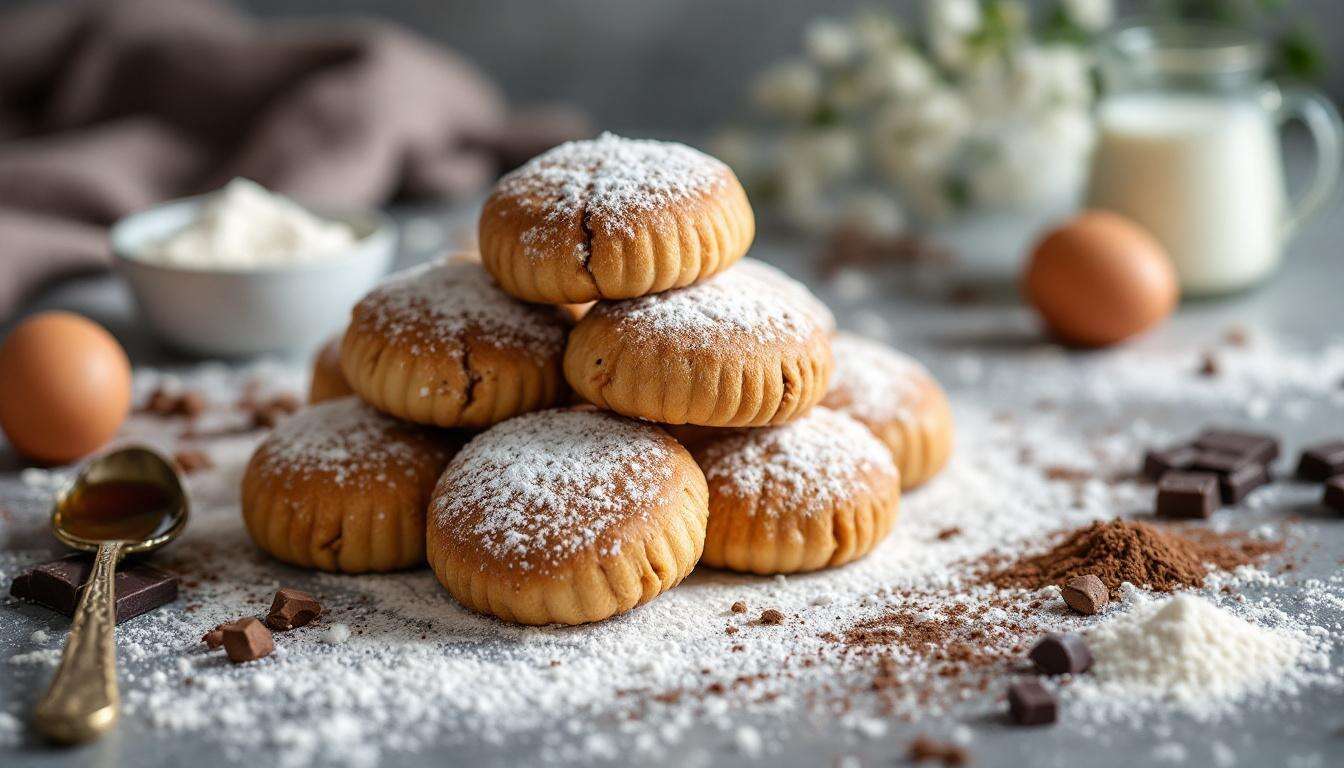 Biscotti funghetti al cioccolato: la frolla all’olio che si stende in un attimo