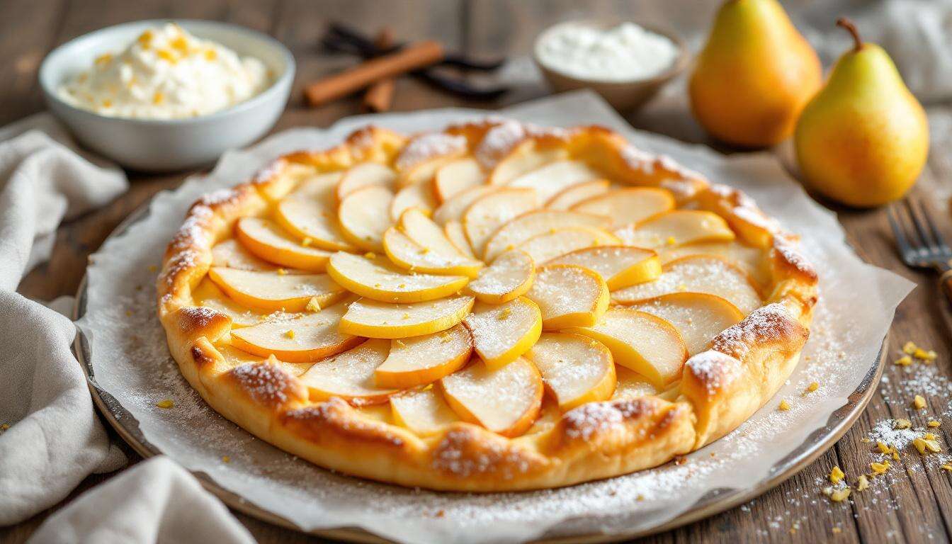Torta di sfoglia ricotta e pere: croccante e cremosa, pronta in pochi passaggi