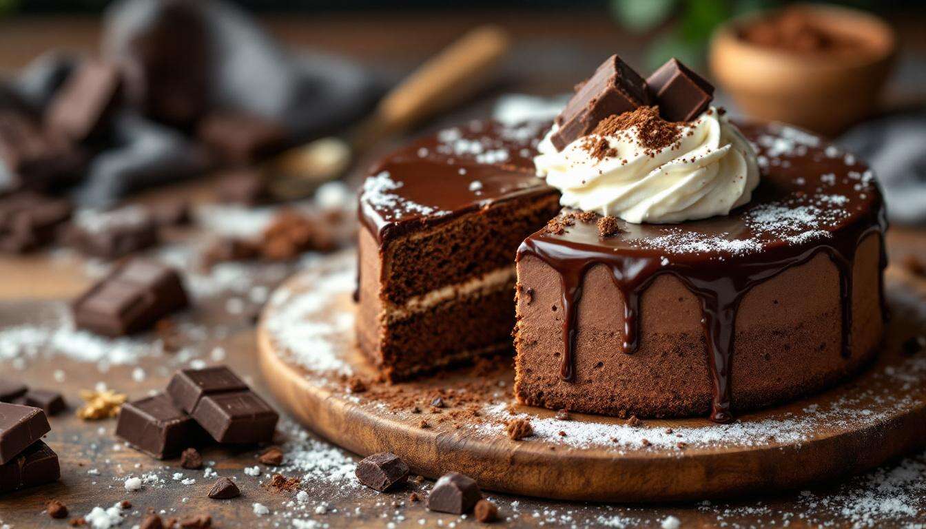 Torta cremosa cioccolato e ricotta: senza farina, cuore morbido e fondente