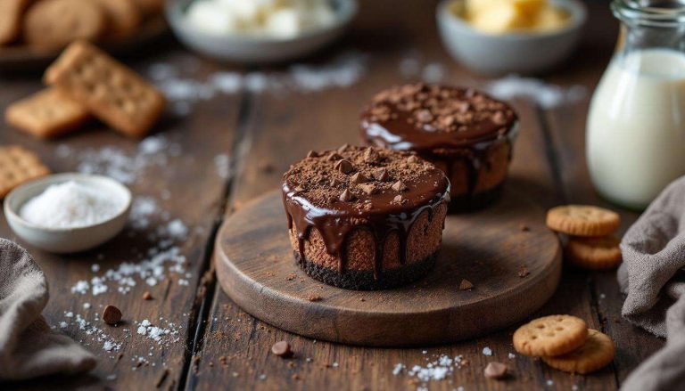 Mini cheesecake cotte al cioccolato: morbide, monoporzione e facili da servire