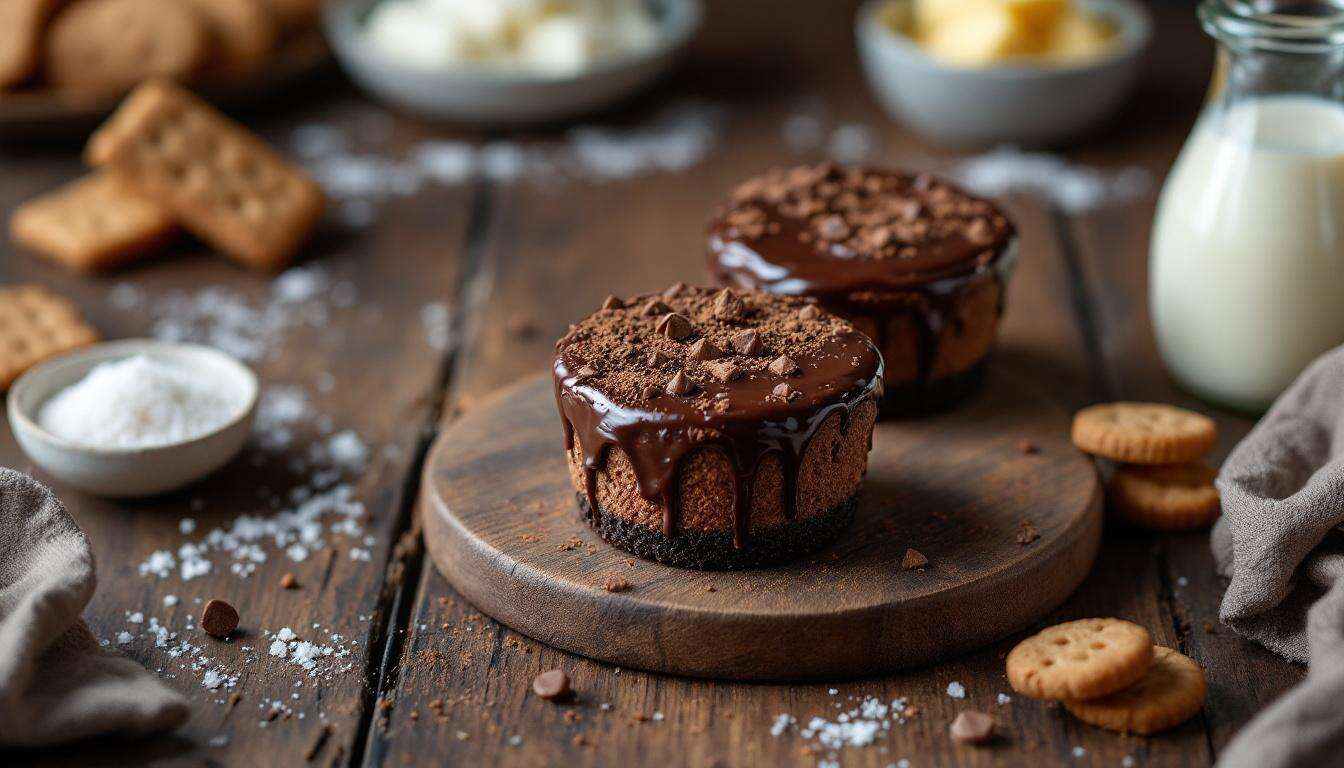 Mini cheesecake cotte al cioccolato: morbide, monoporzione e facili da servire