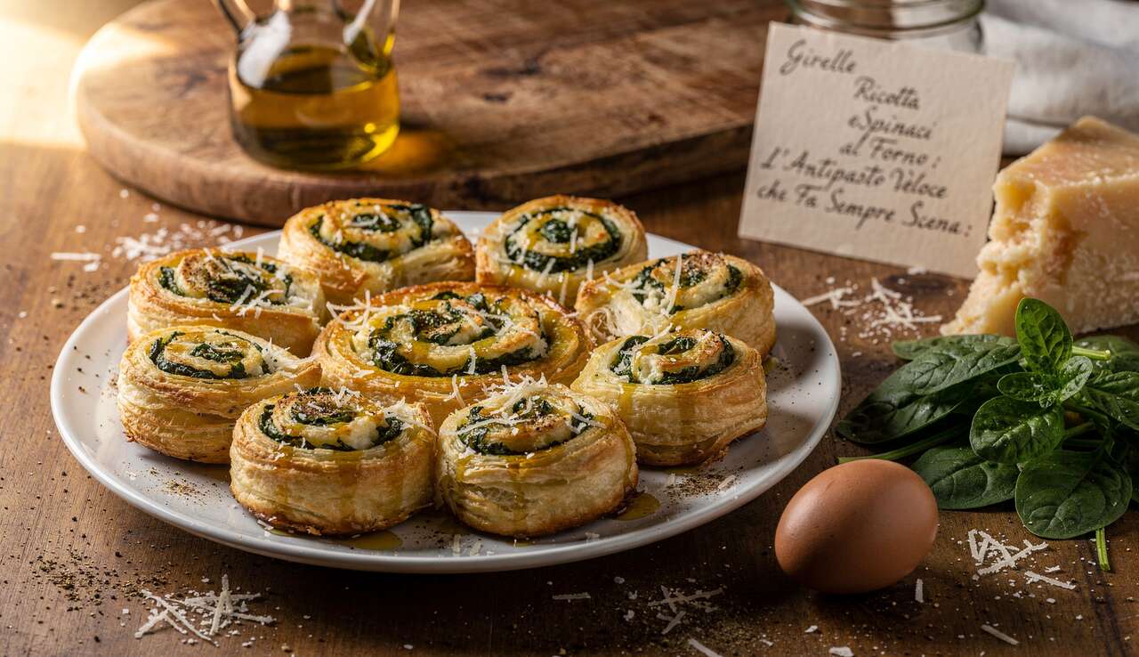 Girelle ricotta e spinaci al forno: l’antipasto veloce che fa sempre scena