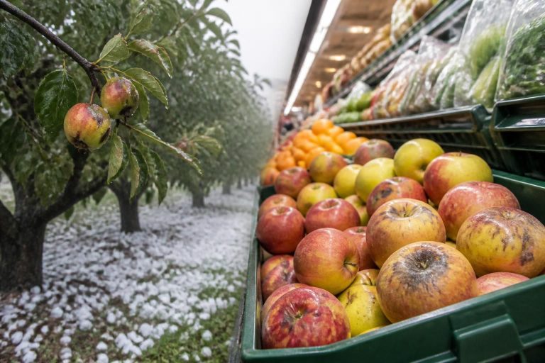 Caldo e grandine colpiscono la frutta: cosa cambia al supermercato